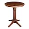 International Concepts 30 in. Round Pedestal Counter Height Table with 2 Emily Counter Height Stools - 3 Piece Set K581-30RT-27-S6172-2 - alternate 2